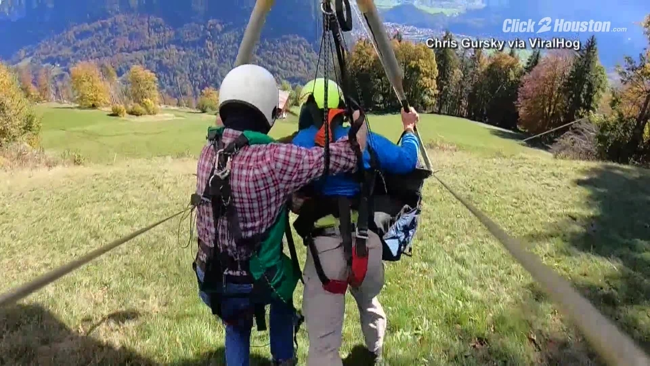 Man survives dangerous hanggliding incident in Switzerland